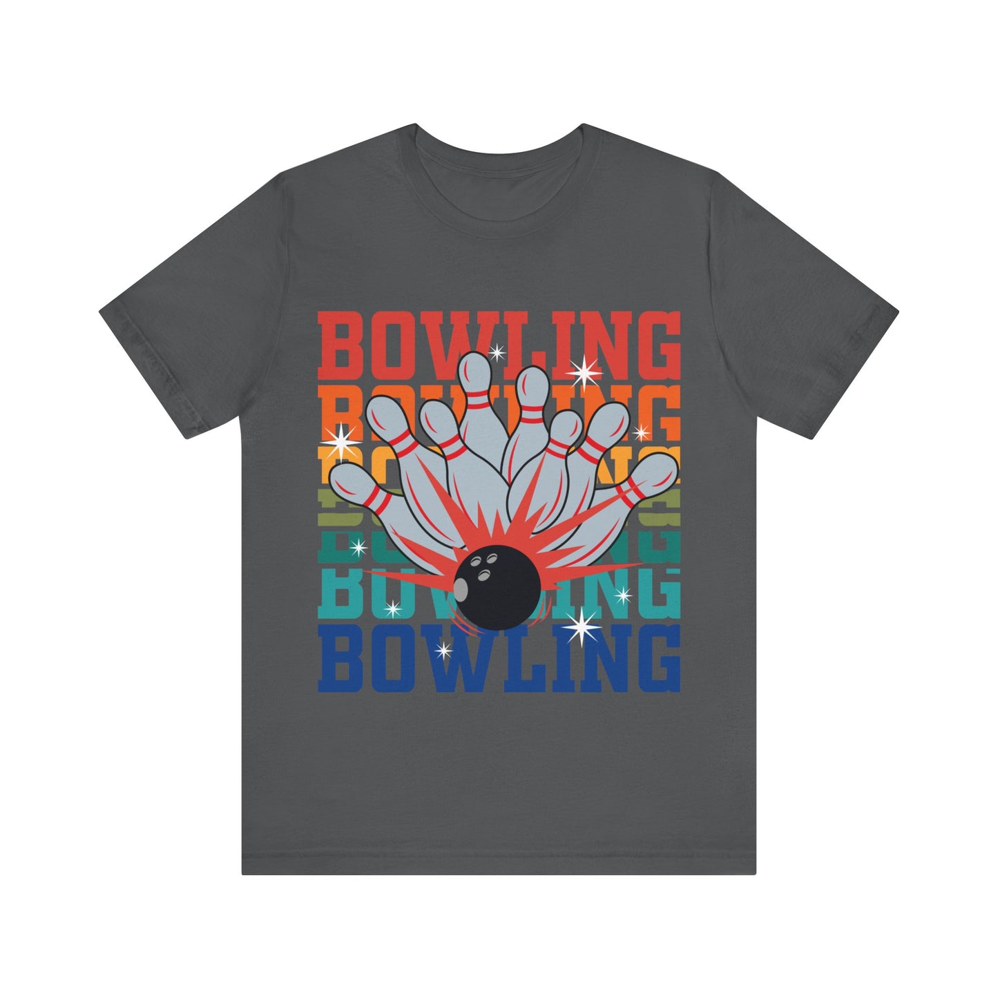 Retro Bowling T-Shirt, Sport, Array Text, Bowler T-Shirt