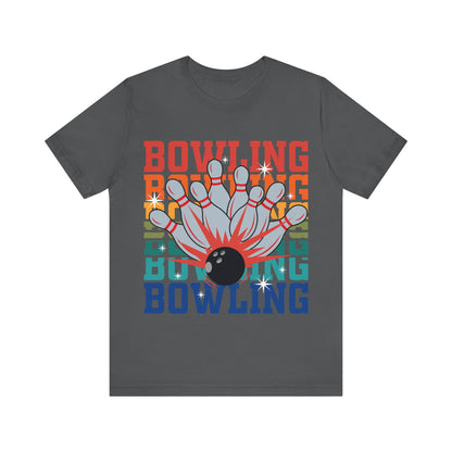 Retro Bowling T-Shirt, Sport, Array Text, Bowler T-Shirt