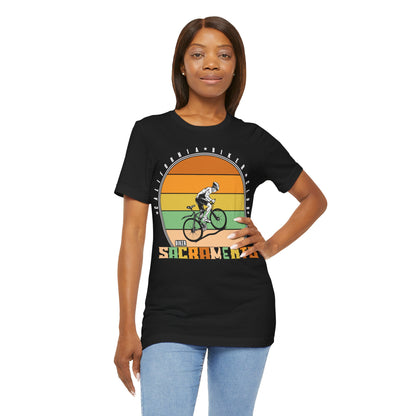 Retro Sacramento California Biker Club T-Shirt, Bicycle, California, Sacramento Biker T-Shirt