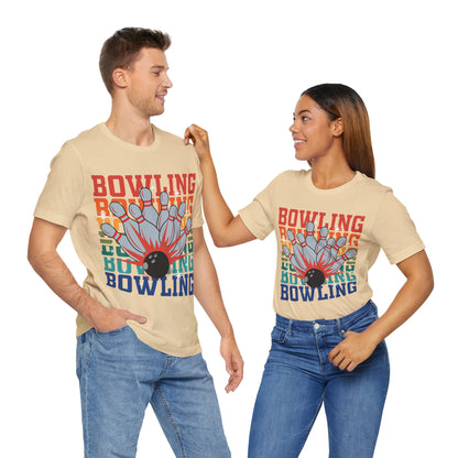 Retro Bowling T-Shirt, Sport, Array Text, Bowler T-Shirt