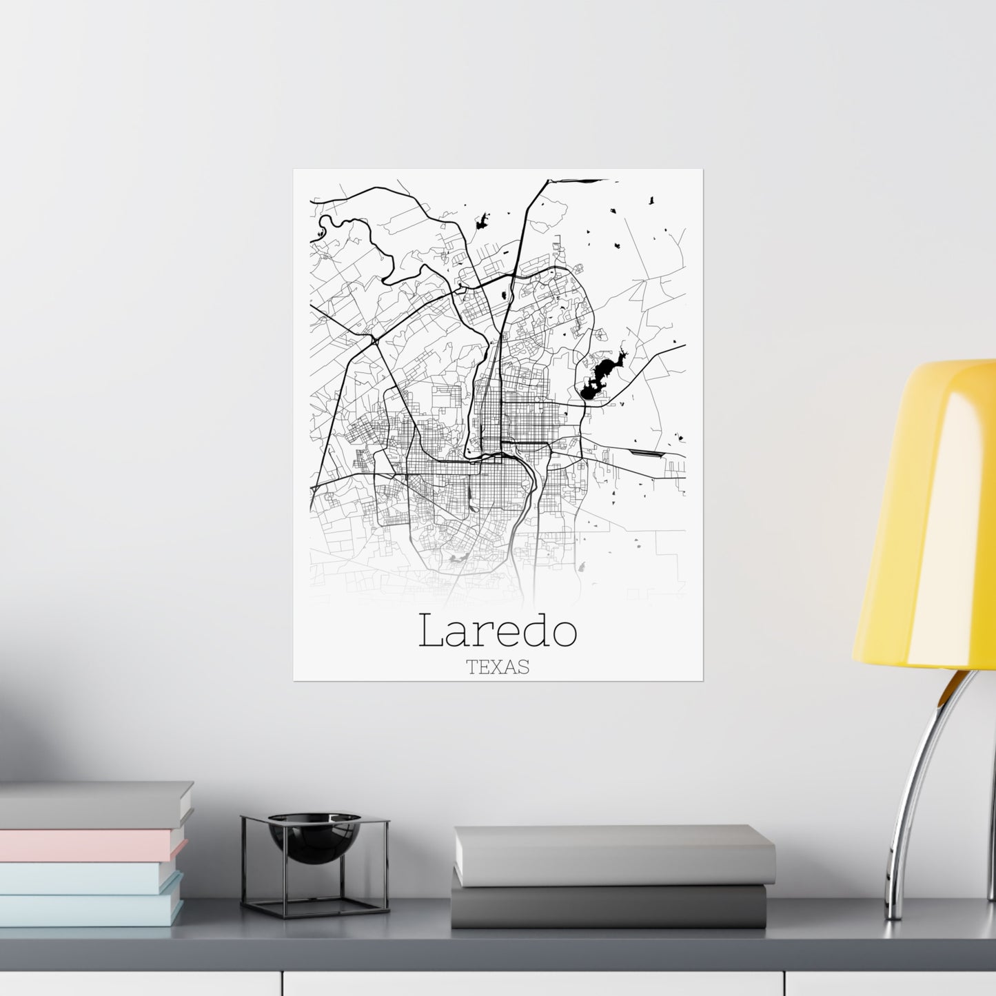 Laredo Texas City Map Matte Vertical Posters