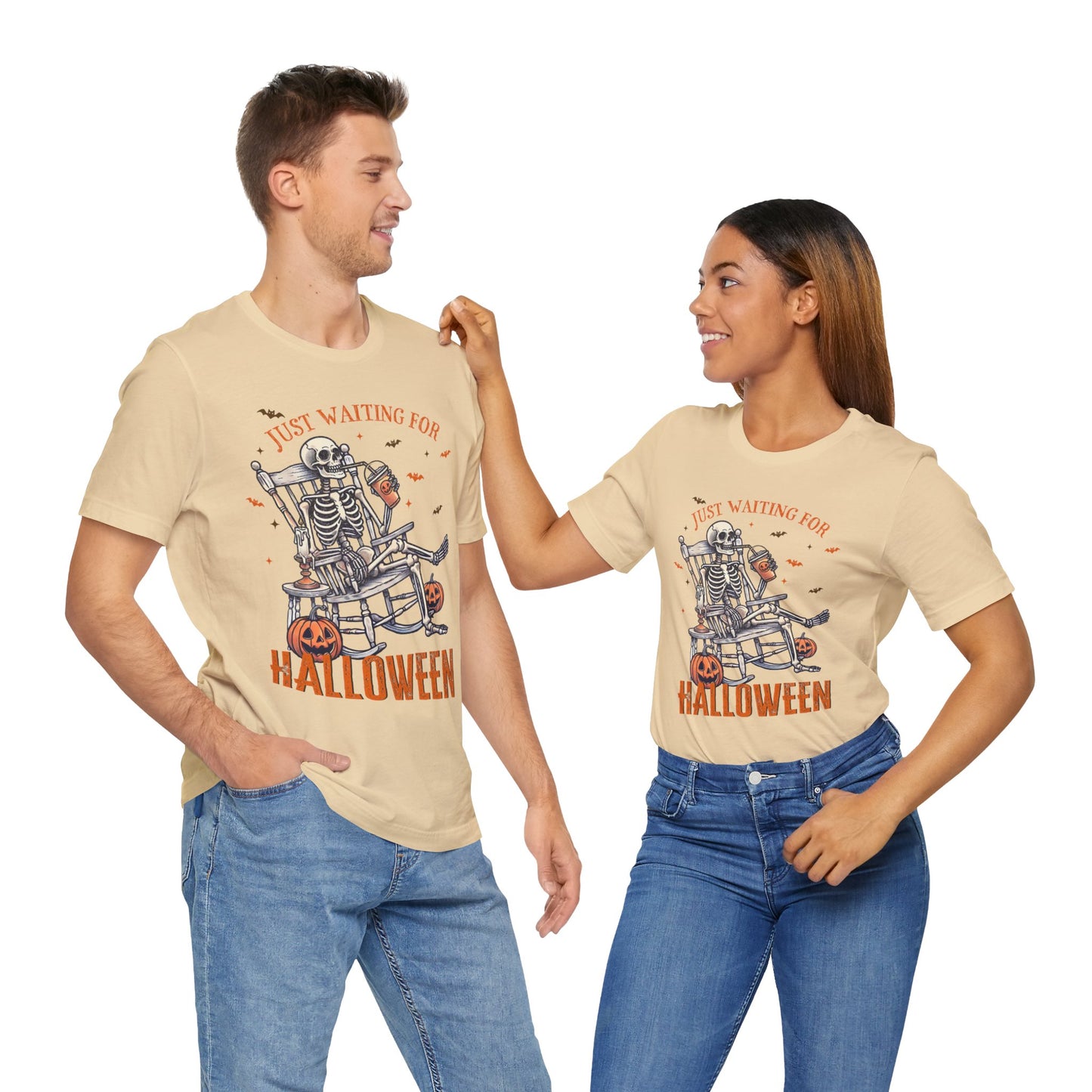 Just Waiting For Halloween T-Shirt, Halloween, Scary, Funny, Retro