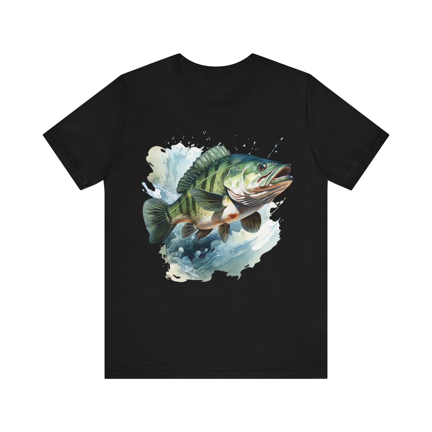 Bass Jumping T-Shirt, Fishing Design, Fish Jumping T-Shirt