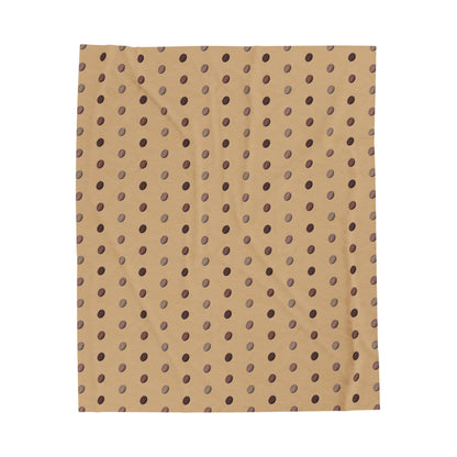 Coffee Bean Light pattern Velveteen Plush Blanket