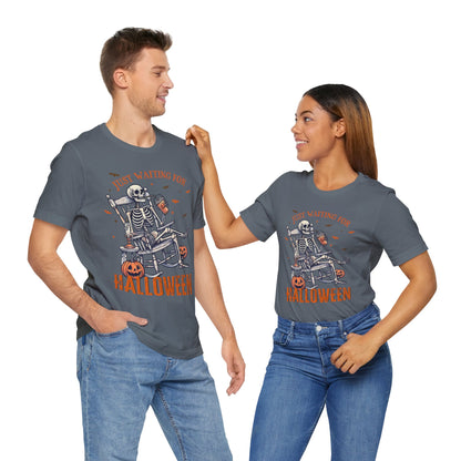 Just Waiting For Halloween T-Shirt, Halloween, Scary, Funny, Retro