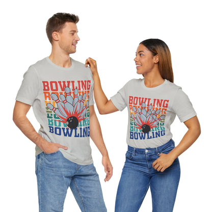 Retro Bowling T-Shirt, Sport, Array Text, Bowler T-Shirt