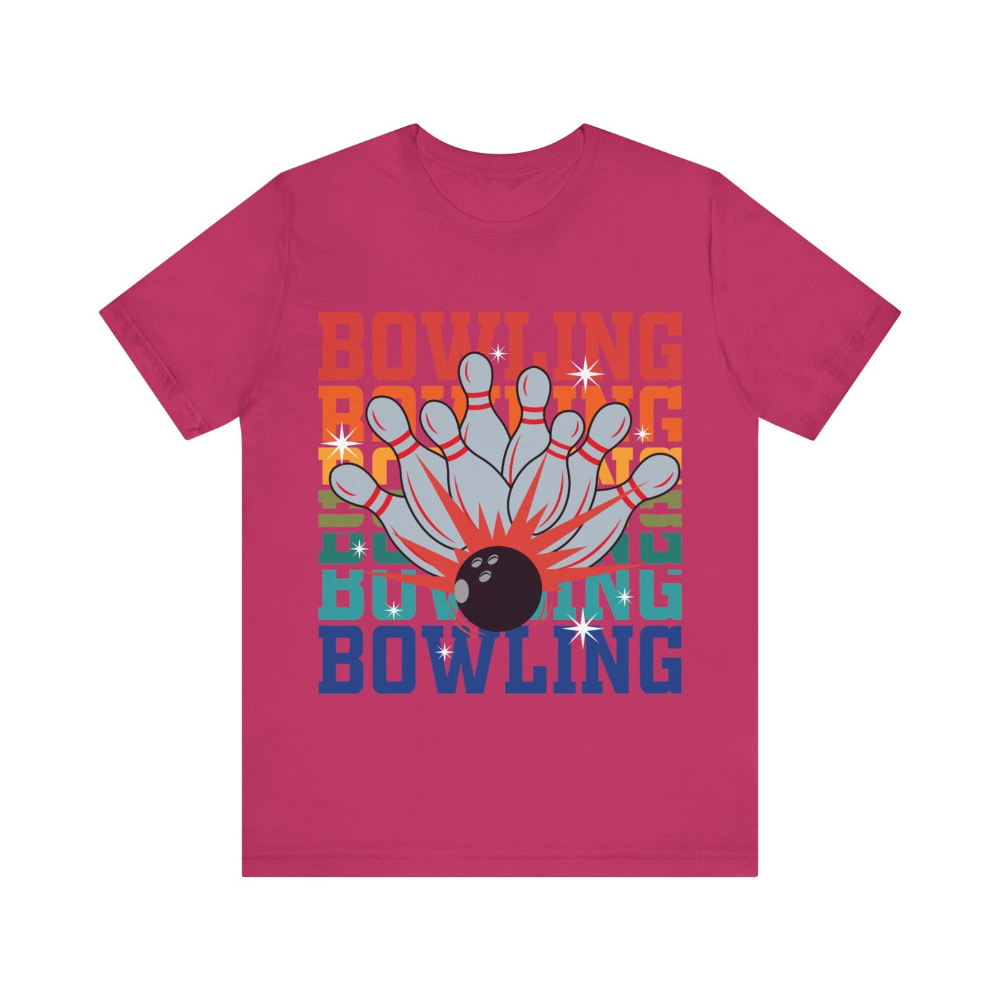 Retro Bowling T-Shirt, Sport, Array Text, Bowler T-Shirt