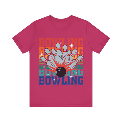 Retro Bowling T-Shirt, Sport, Array Text, Bowler T-Shirt