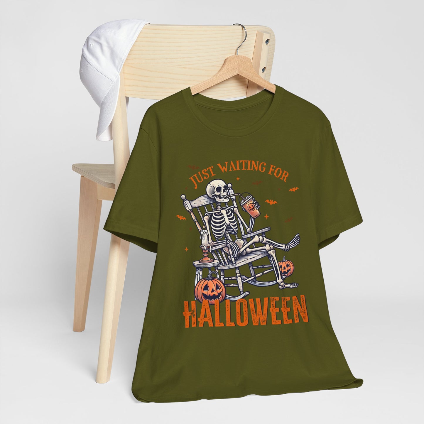 Just Waiting For Halloween T-Shirt, Halloween, Scary, Funny, Retro