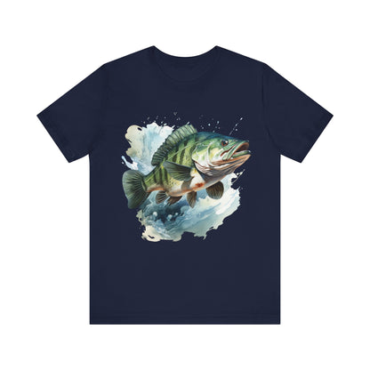 Bass Jumping T-Shirt, Fishing Design, Fish Jumping T-Shirt