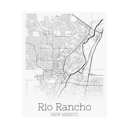 Rio Rancho New Mexico City Map Matte Vertical Posters