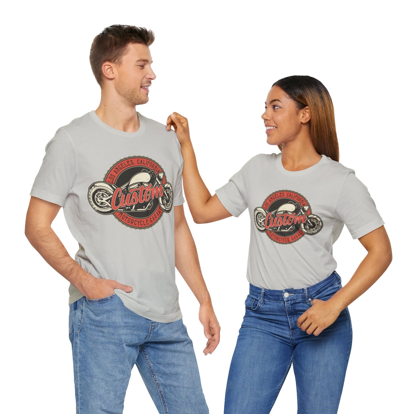 Los Angles California Custom Motorcycle T-Shirt, Los Angles, California, Custom Bikers T-Shirt