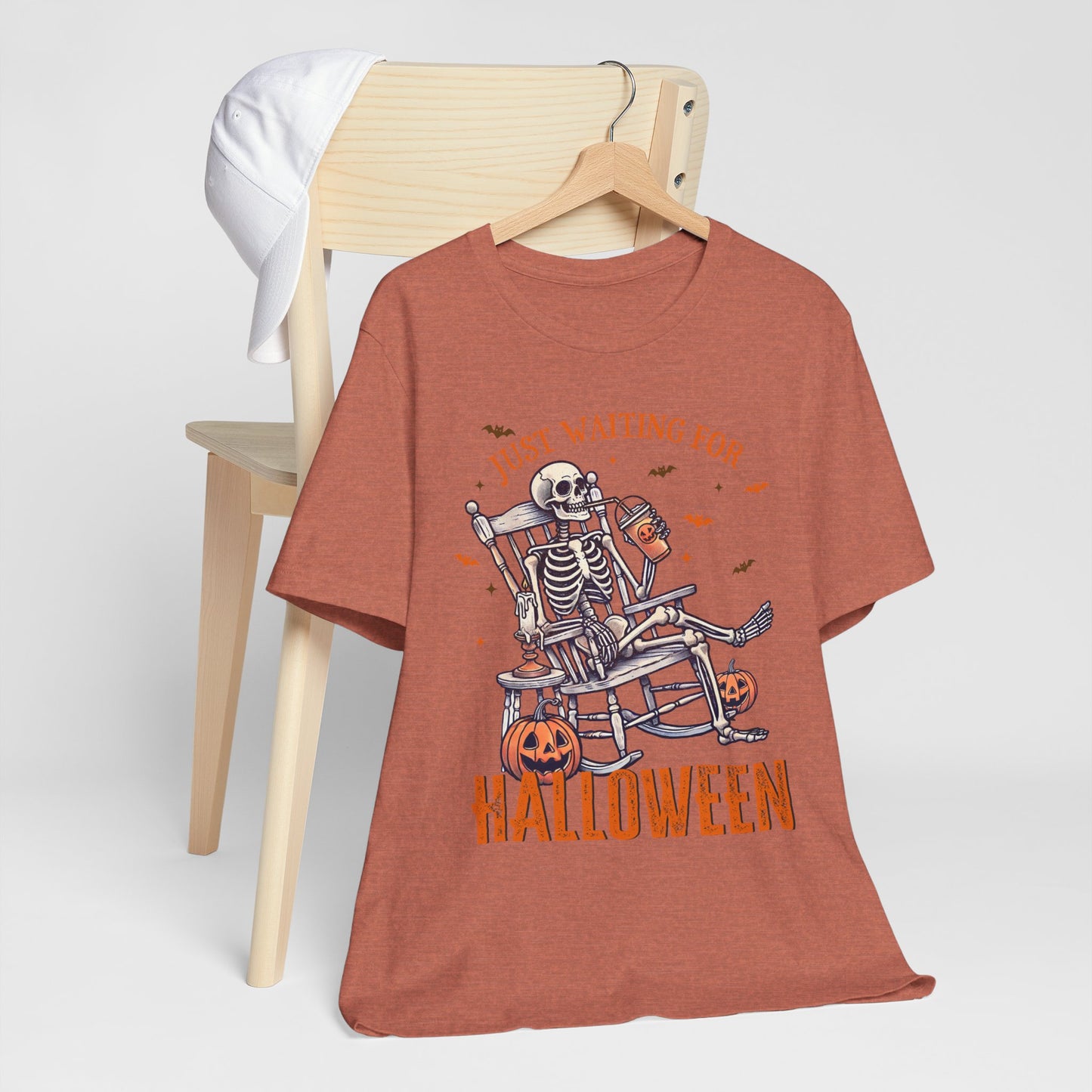 Just Waiting For Halloween T-Shirt, Halloween, Scary, Funny, Retro