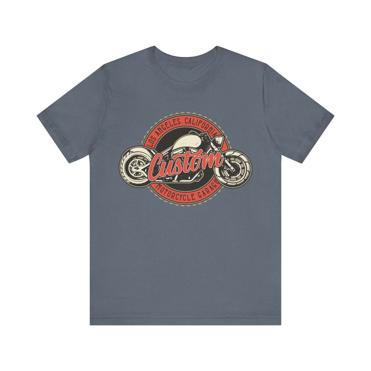 Los Angles California Custom Motorcycle T-Shirt, Los Angles, California, Custom Bikers T-Shirt