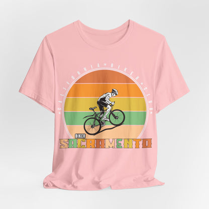 Retro Sacramento California Biker Club T-Shirt, Bicycle, California, Sacramento Biker T-Shirt