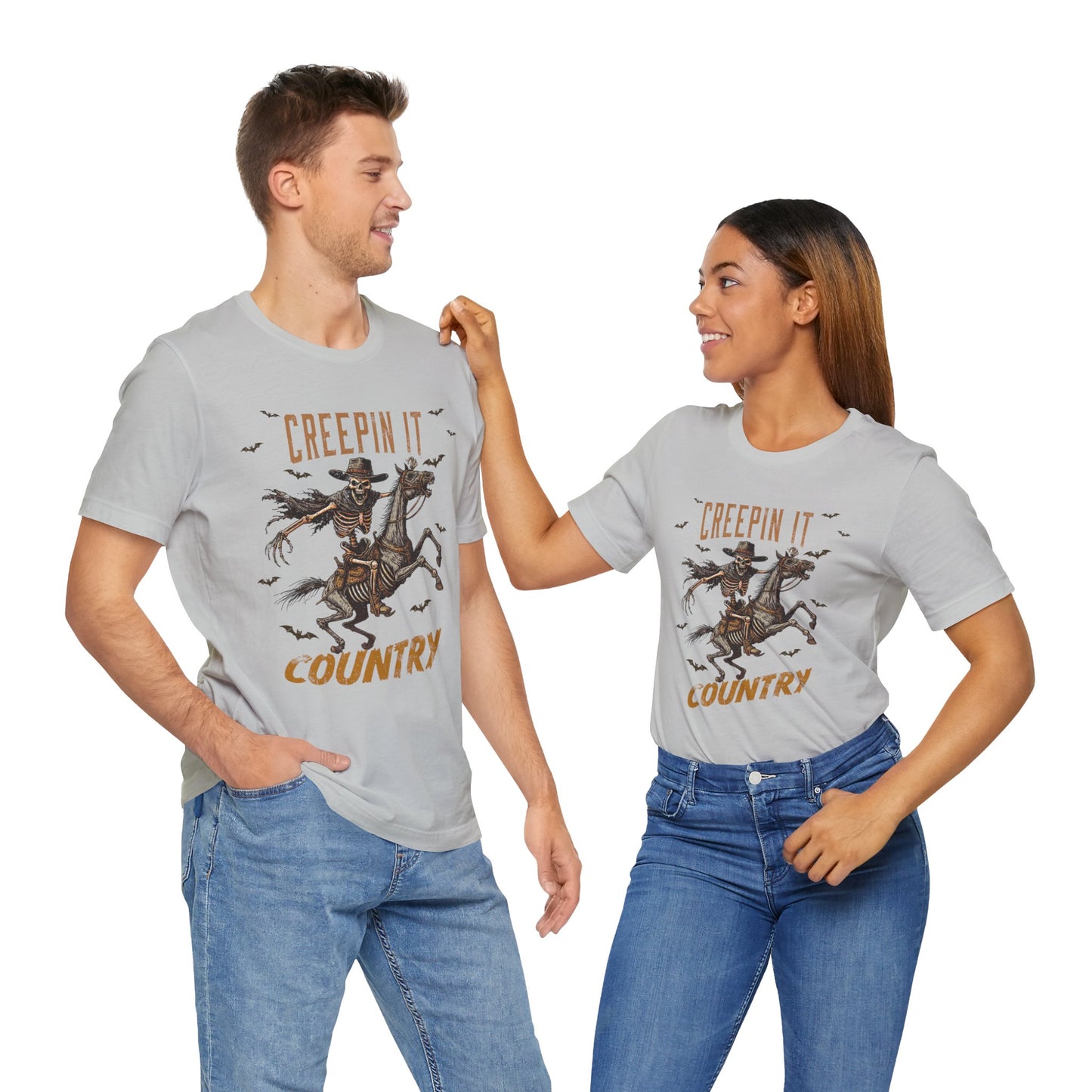 Creepin It Country T-Shirt, Halloween, Scary, Funny, Retro