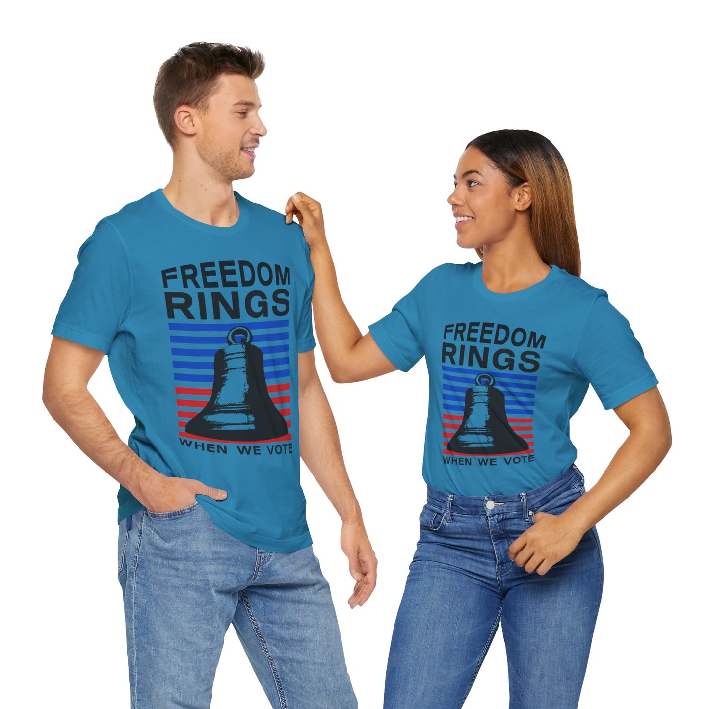 Freedom Rings When We Vote T-Shirt, Politics, Vote, Election, Democrat, Republican