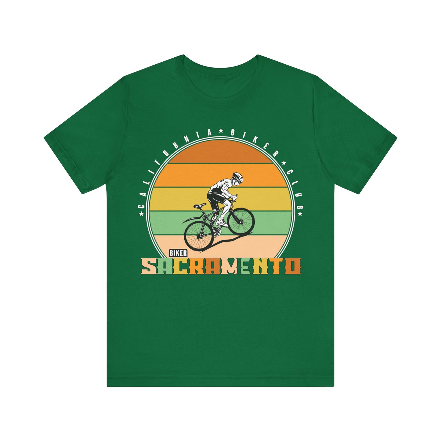 Retro Sacramento California Biker Club T-Shirt, Bicycle, California, Sacramento Biker T-Shirt