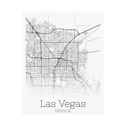 Las Vegas Nevada City Map Matte Vertical Posters