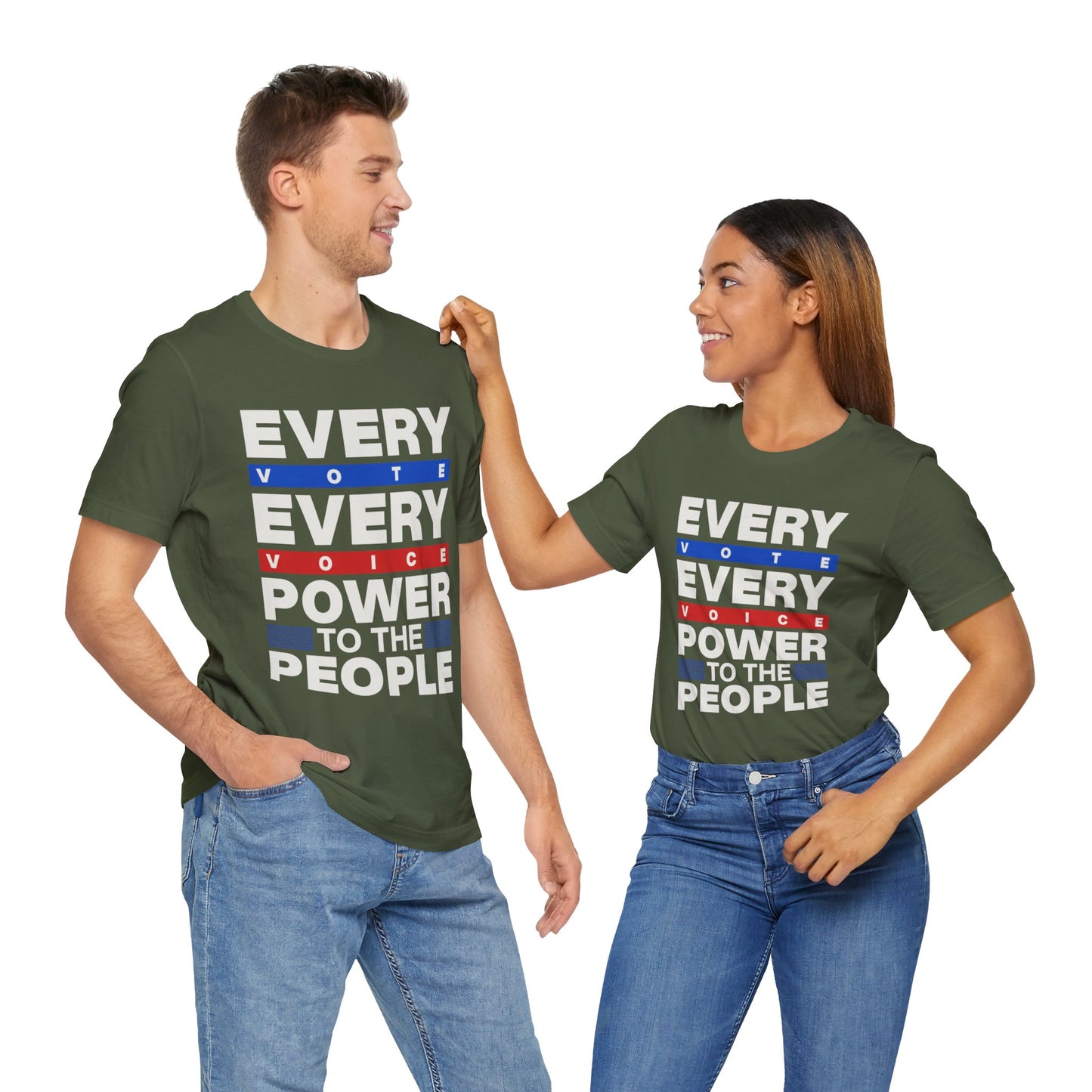 Every Voice Power To The People T-Shirt, Politics, Vote, Election, Democrat, Republican