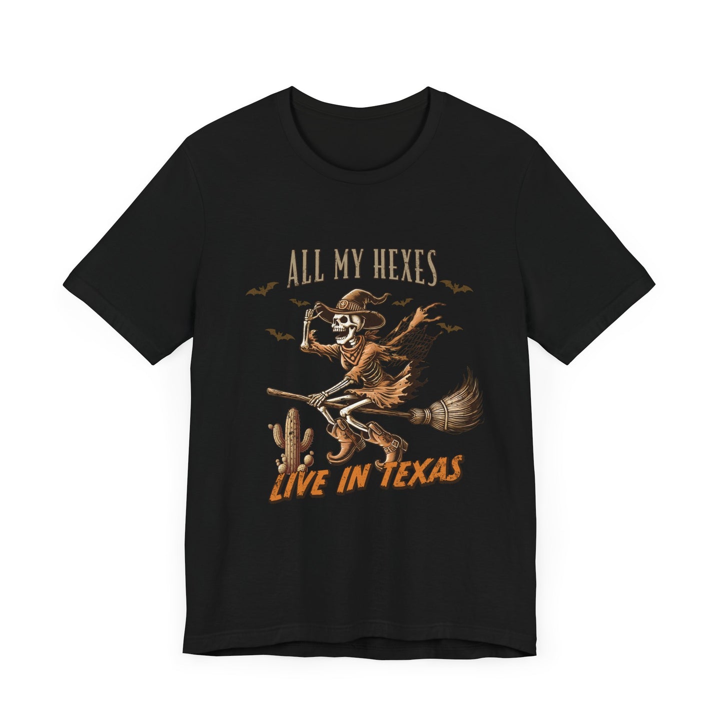 All My Hexes Live in Texas T-Shirt, Halloween, Scary, Funny, Retro