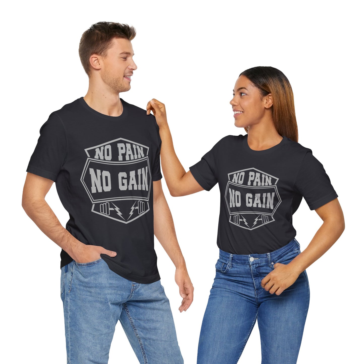 No Pain No Gain T-Shirt, Gym Workout Fitness T-Shirt