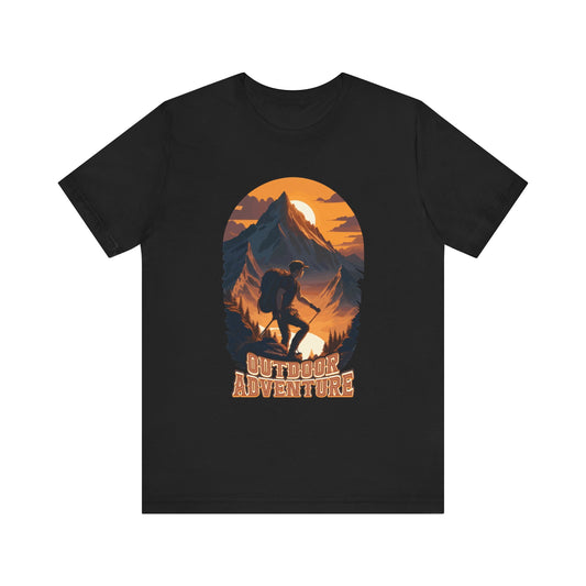 Outdoor Adventure T-Shirt, Adventure Hiking T-Shirt,  Hiking Design 01, Outdoors, Mountain Hike T-Shirt, II