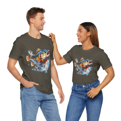 Jumping Fish T-Shirt, Fish Jumping, Fishing Design T-Shirt