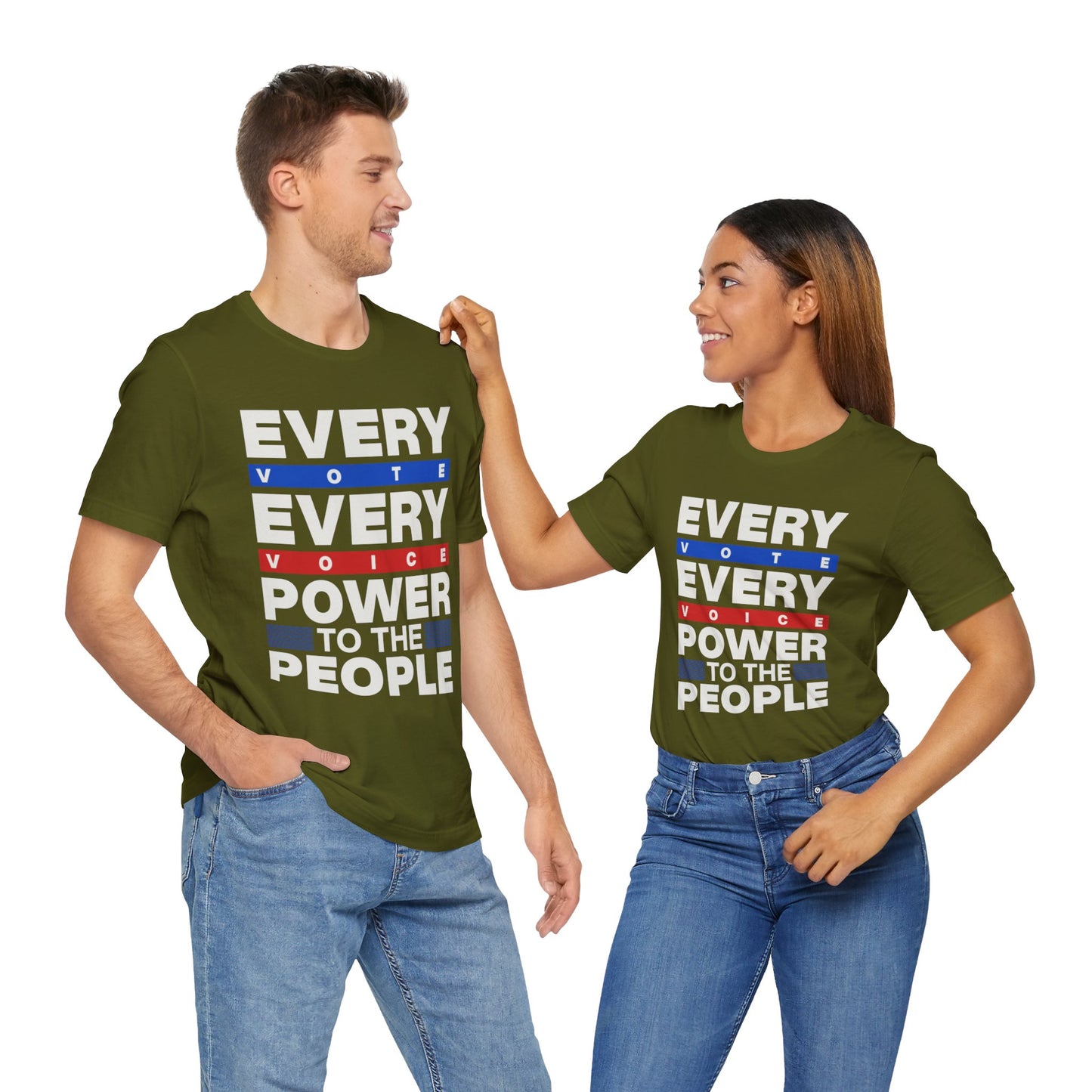 Every Voice Power To The People T-Shirt, Politics, Vote, Election, Democrat, Republican