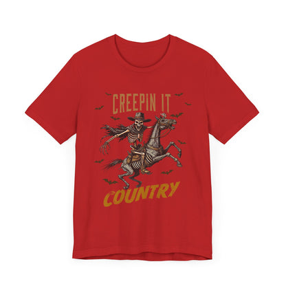 Creepin It Country T-Shirt, Halloween, Scary, Funny, Retro