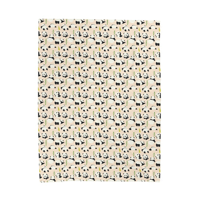 Baby Panda Velveteen Plush Blanket