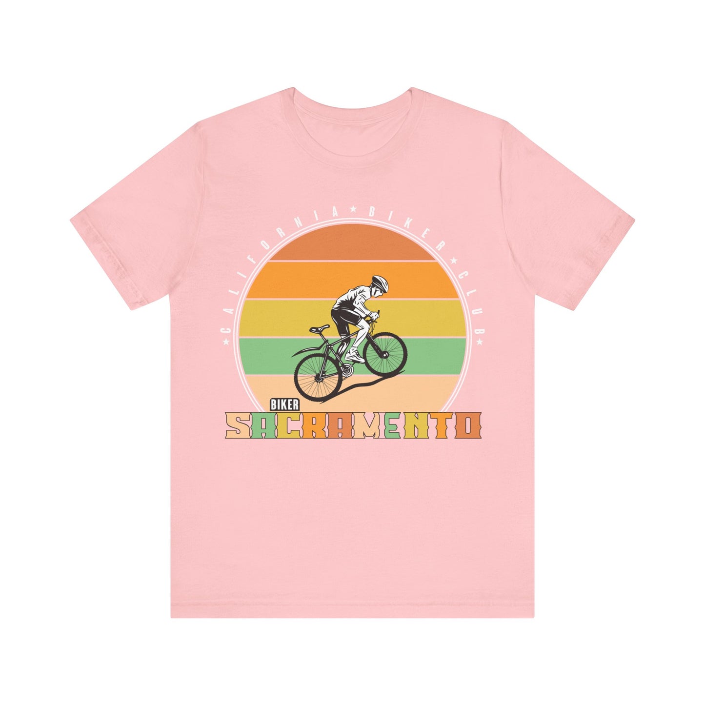 Retro Sacramento California Biker Club T-Shirt, Bicycle, California, Sacramento Biker T-Shirt