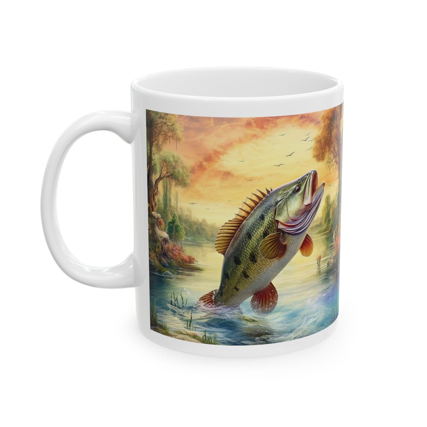 Fishing Ceramic Mug, (11oz)