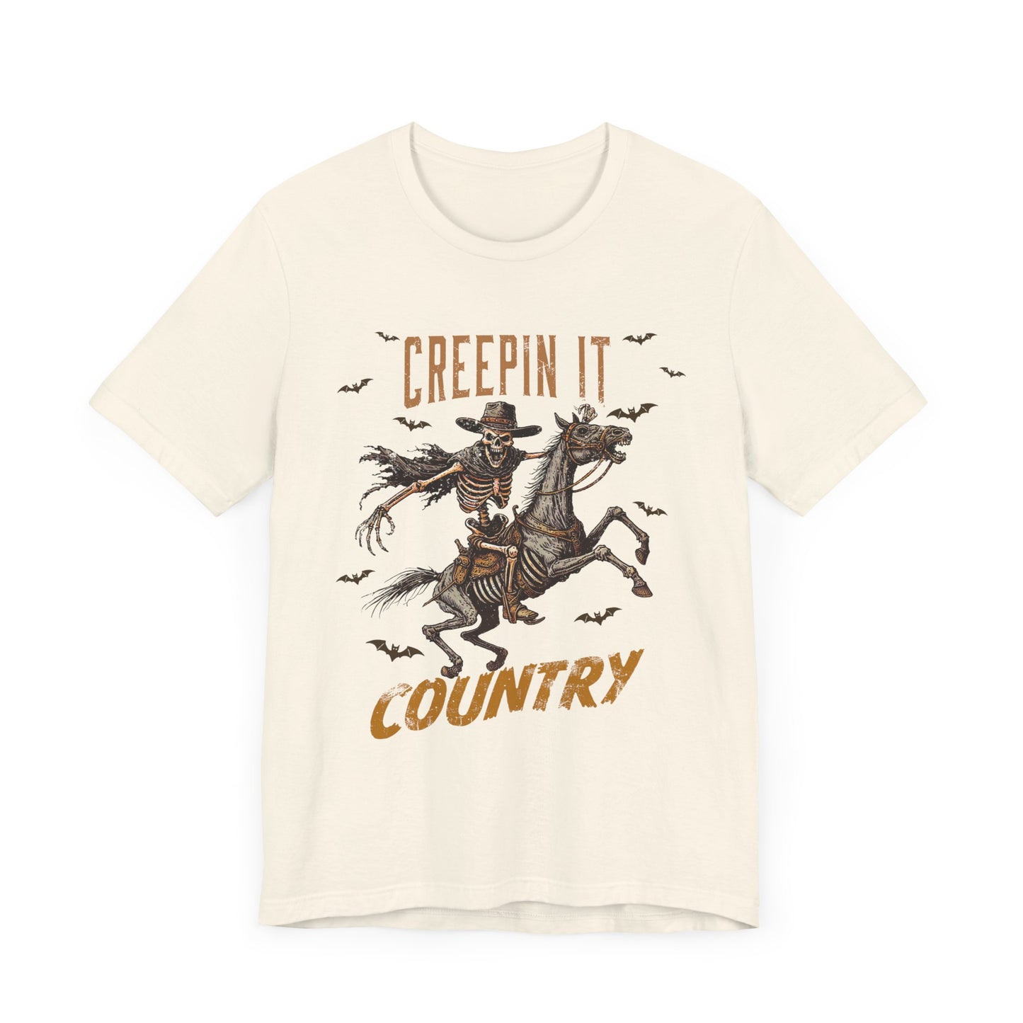 Creepin It Country T-Shirt, Halloween, Scary, Funny, Retro