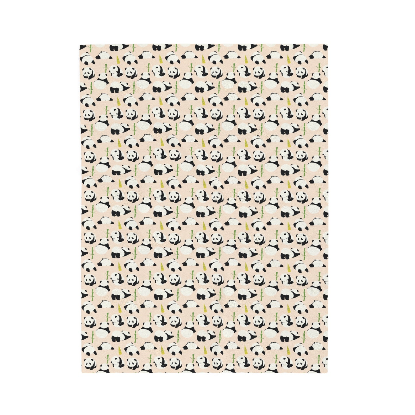 Baby Panda Velveteen Plush Blanket