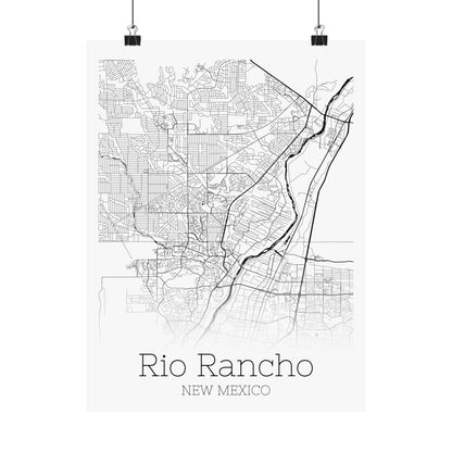 Rio Rancho New Mexico City Map Matte Vertical Posters