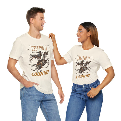 Creepin It Country T-Shirt, Halloween, Scary, Funny, Retro