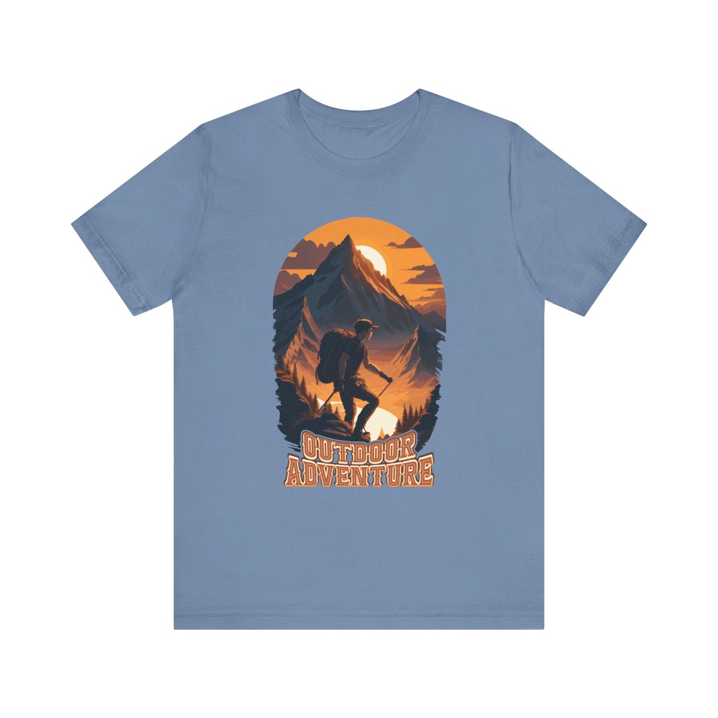 Outdoor Adventure T-Shirt, Adventure Hiking T-Shirt,  Hiking Design 01, Outdoors, Mountain Hike T-Shirt, II