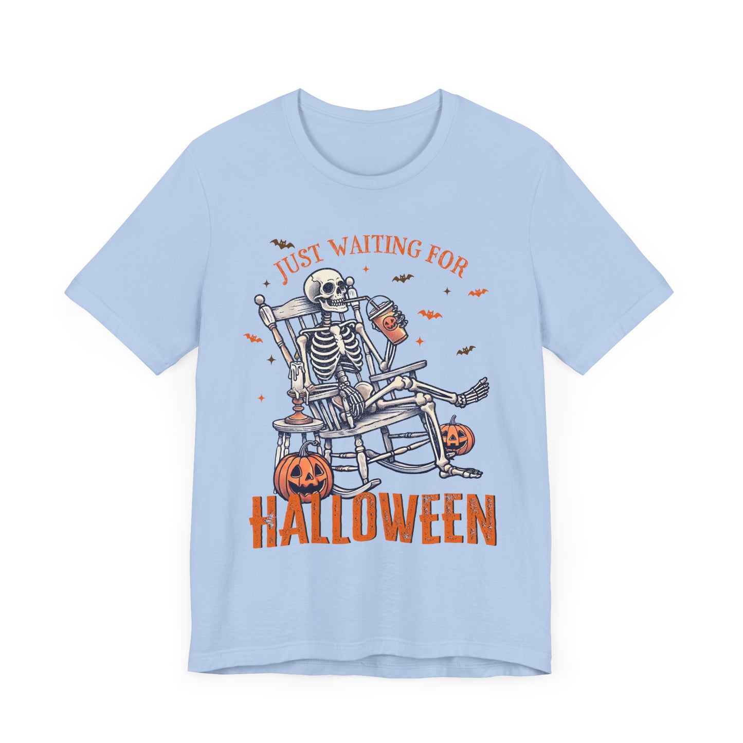 Just Waiting For Halloween T-Shirt, Halloween, Scary, Funny, Retro