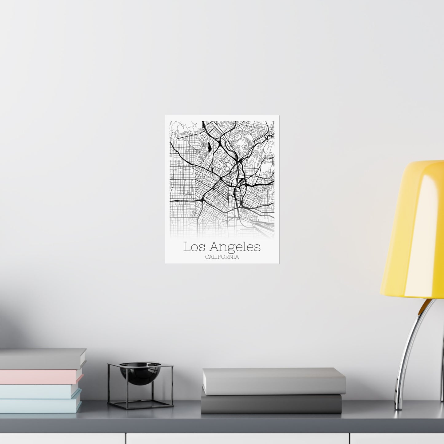 Los Angeles California City Map Matte Vertical Posters