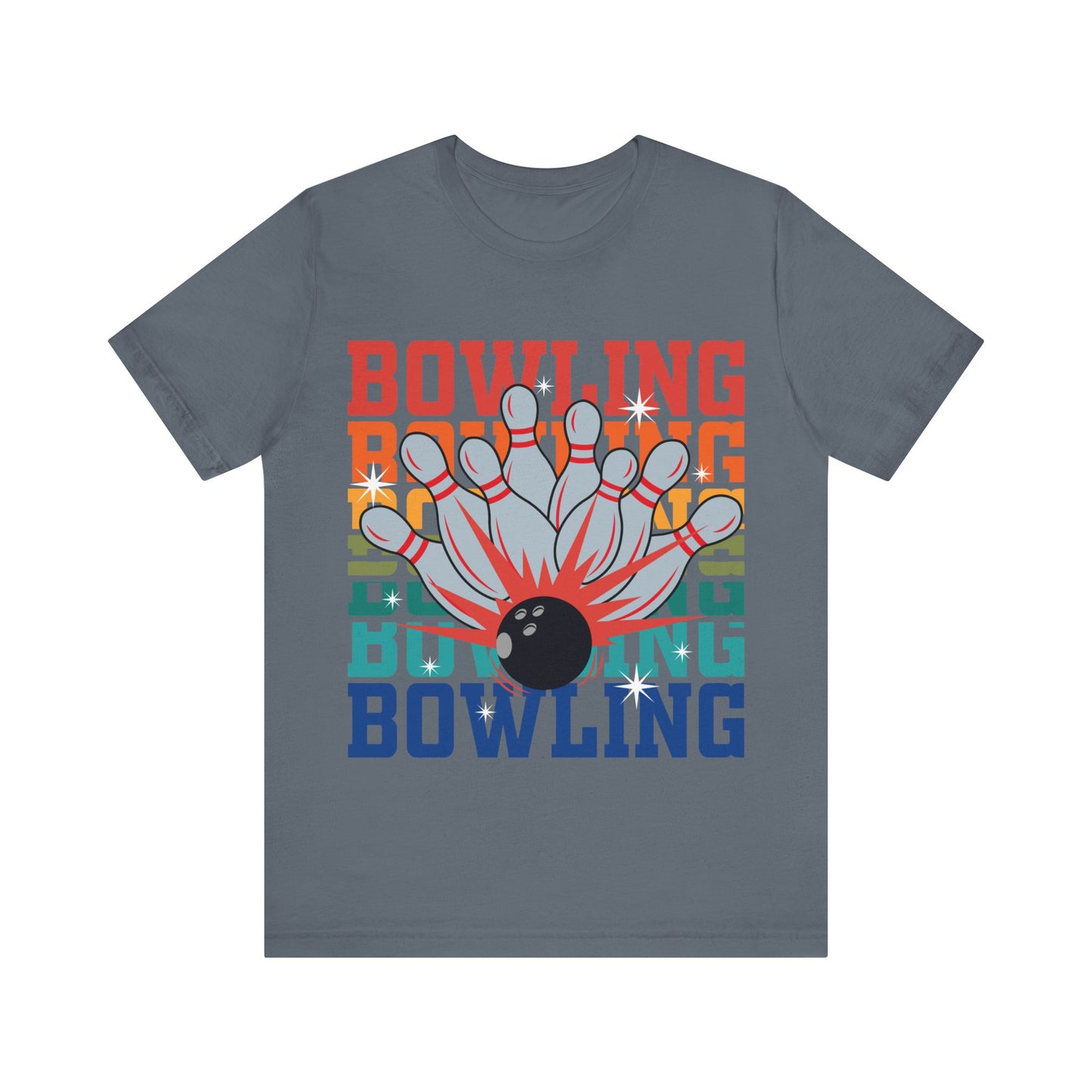 Retro Bowling T-Shirt, Sport, Array Text, Bowler T-Shirt