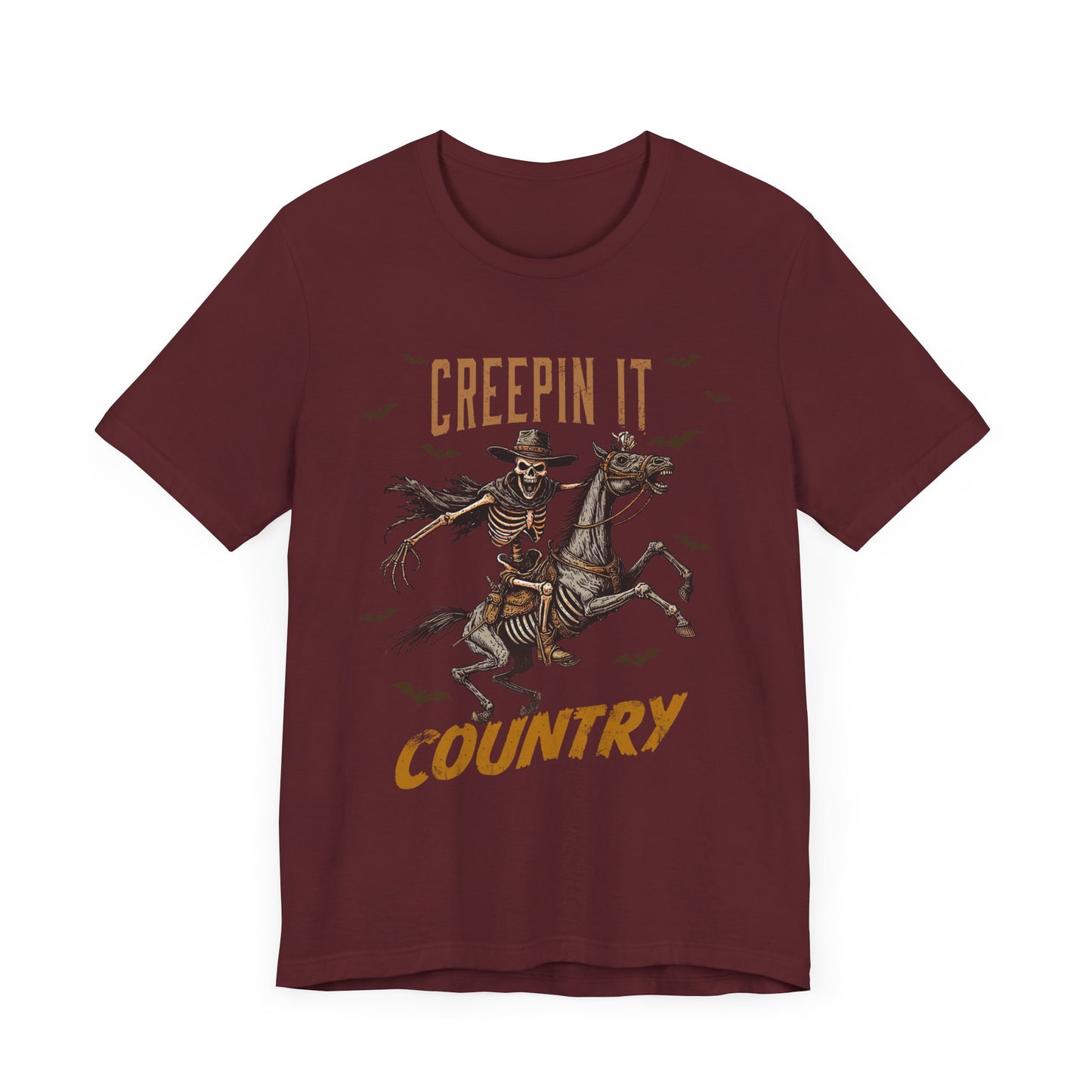 Creepin It Country T-Shirt, Halloween, Scary, Funny, Retro