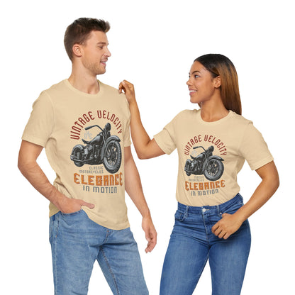 Vintage Velocity Elegance in Motion T-Shirt, Motorcycle T-Shirt, Chopper, Custom Bike T-Shirt