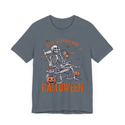 Just Waiting For Halloween T-Shirt, Halloween, Scary, Funny, Retro