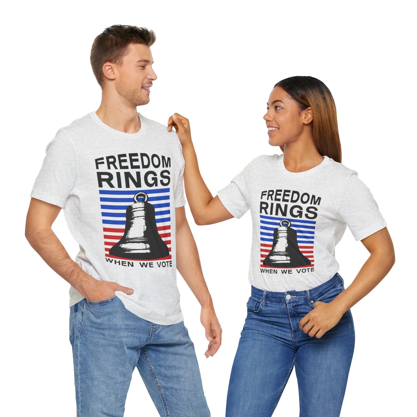 Freedom Rings When We Vote T-Shirt, Politics, Vote, Election, Democrat, Republican