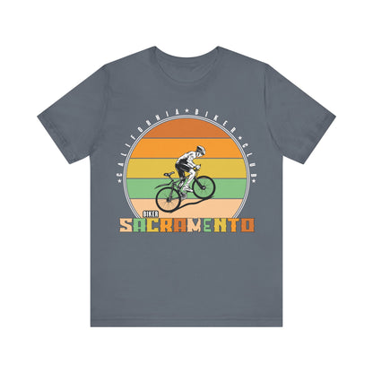 Retro Sacramento California Biker Club T-Shirt, Bicycle, California, Sacramento Biker T-Shirt