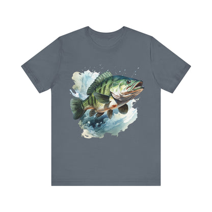 Bass Jumping T-Shirt, Fishing Design, Fish Jumping T-Shirt