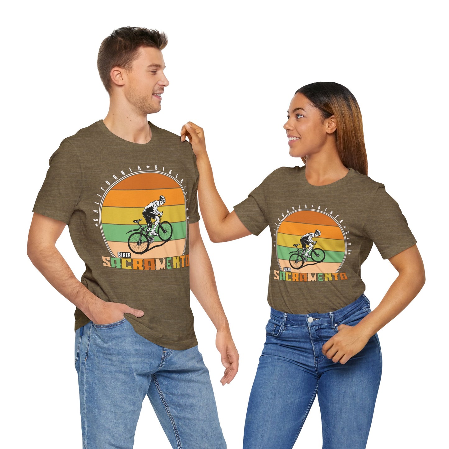 Retro Sacramento California Biker Club T-Shirt, Bicycle, California, Sacramento Biker T-Shirt