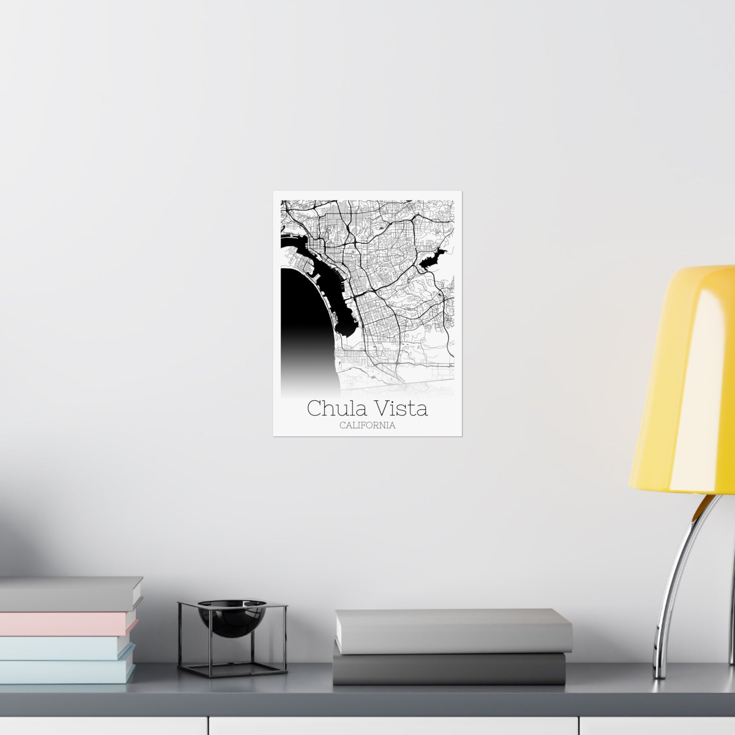 Chula Vista California City Map Matte Vertical Posters