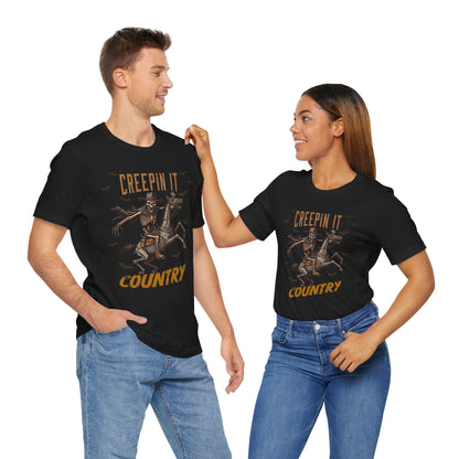 Creepin It Country T-Shirt, Halloween, Scary, Funny, Retro